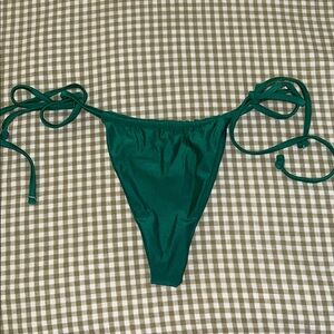 Frankie's Bikinis Green Tie-Side Bikini Bottom